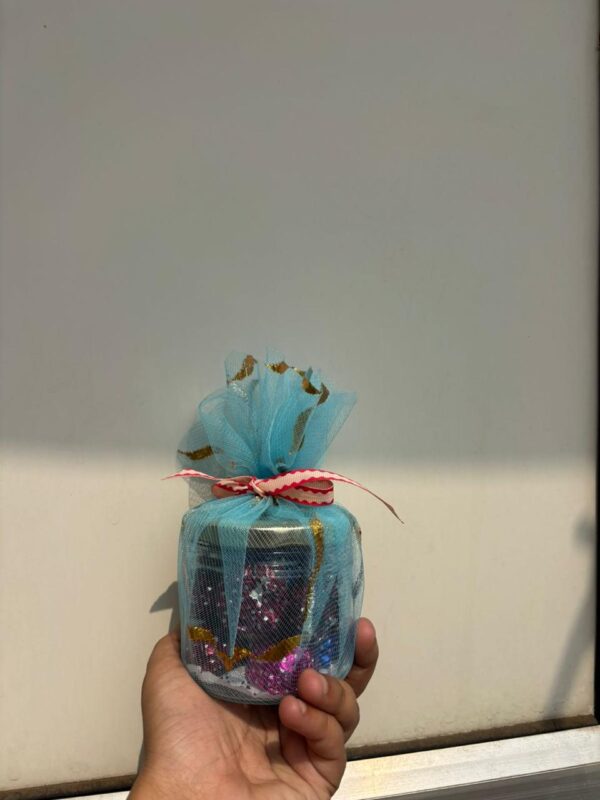Handmade Chocolate Jar with Decorative Touch
